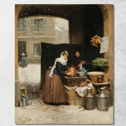 Lattivendola In Inverno Victor Gabriel Gilbert vgg8 quadro stampato su tela