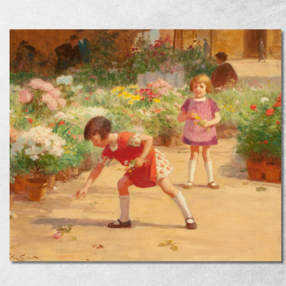 Raccolta Di Fiori Victor Gabriel Gilbert vgg11 quadro stampato su tela