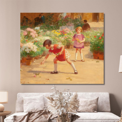 Raccolta Di Fiori Victor Gabriel Gilbert vgg11 quadro stampato su tela
