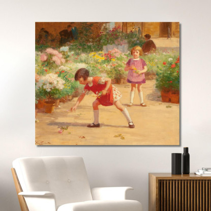Raccolta Di Fiori Victor Gabriel Gilbert vgg11 quadro stampato su tela