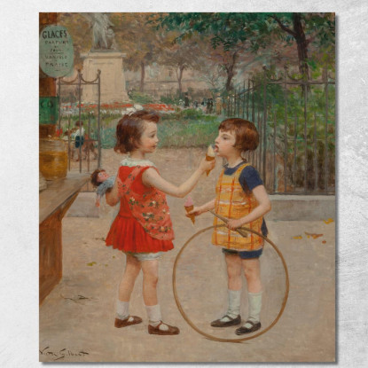 Gelati Del Giorno Victor Gabriel Gilbert vgg12 quadro stampato su tela