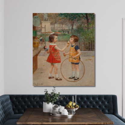 Gelati Del Giorno Victor Gabriel Gilbert vgg12 quadro stampato su tela