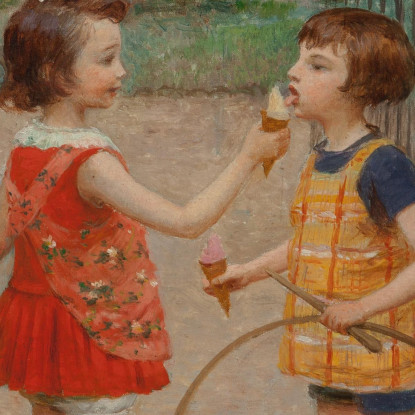 Gelati Del Giorno Victor Gabriel Gilbert vgg12 quadro stampato su tela