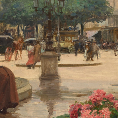 La Place Du Théâtre Français Victor Gabriel Gilbert vgg17 quadro stampato su tela