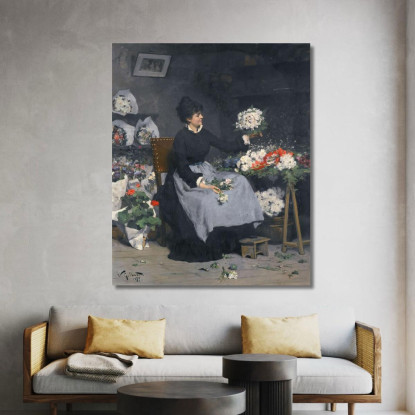 La Venditrice Di Fiori Victor Gabriel Gilbert vgg19 quadro stampato su tela