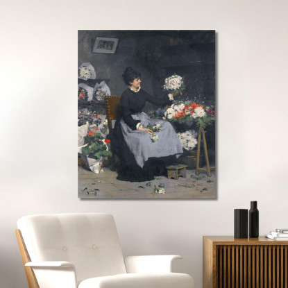 La Venditrice Di Fiori Victor Gabriel Gilbert vgg19 quadro stampato su tela