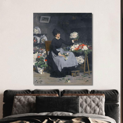 La Venditrice Di Fiori Victor Gabriel Gilbert vgg19 quadro stampato su tela