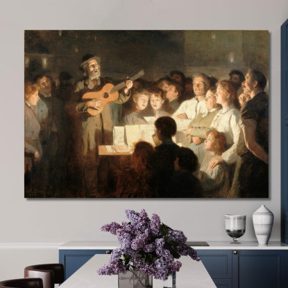 Il Venditore Di Canzoni Victor Gabriel Gilbert vgg21 quadro stampato su tela