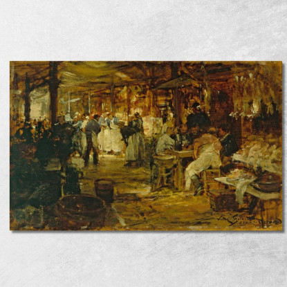 Il Mercato Della Madeleine Victor Gabriel Gilbert vgg22 quadro stampato su tela