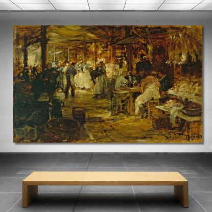 Il Mercato Della Madeleine Victor Gabriel Gilbert vgg22 quadro stampato su tela