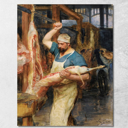 Il Macellaio Victor Gabriel Gilbert vgg31 quadro stampato su tela