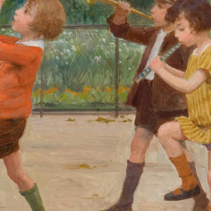 La Banda Dei Bambini Victor Gabriel Gilbert vgg32 quadro stampato su tela