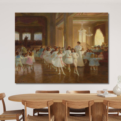 Il Saggio Di Danza Dei Bambini Al Casinò Di Dieppe Victor Gabriel Gilbert vgg33 quadro stampato su tela