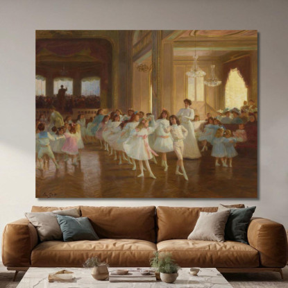 Il Saggio Di Danza Dei Bambini Al Casinò Di Dieppe Victor Gabriel Gilbert vgg33 quadro stampato su tela