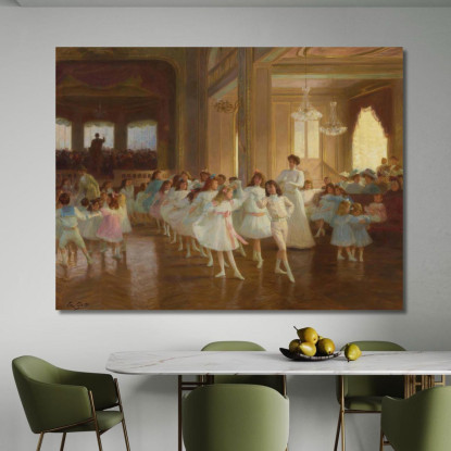 Il Saggio Di Danza Dei Bambini Al Casinò Di Dieppe Victor Gabriel Gilbert vgg33 quadro stampato su tela