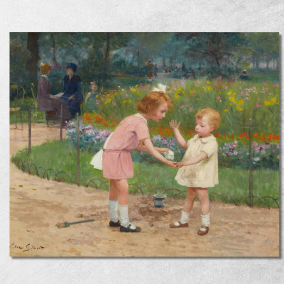 I Giardini Del Lussemburgo Victor Gabriel Gilbert vgg39 quadro stampato su tela