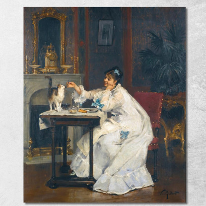 Un Pasto Per Due Victor Gabriel Gilbert vgg40 quadro stampato su tela