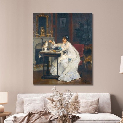 Un Pasto Per Due Victor Gabriel Gilbert vgg40 quadro stampato su tela