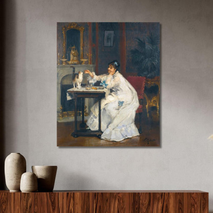 Un Pasto Per Due Victor Gabriel Gilbert vgg40 quadro stampato su tela