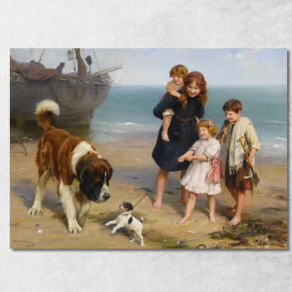 Una Coppia Improbabile Arthur John Elsley aje3 quadro stampato su tela