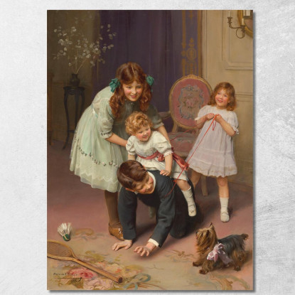 Gee-Up Arthur John Elsley aje7 quadro stampato su tela