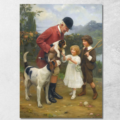 Il Meglio Della Cucciolata Arthur John Elsley aje11 quadro stampato su tela