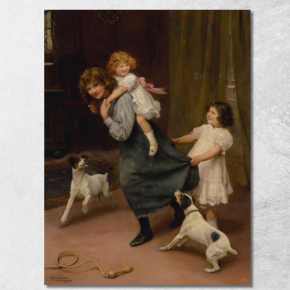 A Cavalluccio Arthur John Elsley aje12 quadro stampato su tela