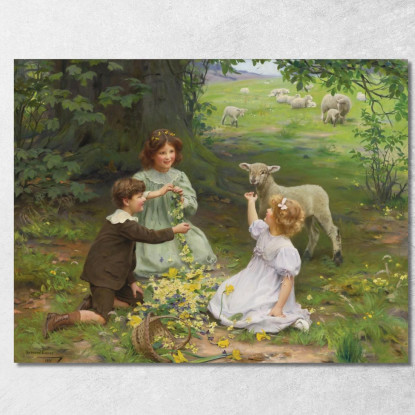 La Gioia Della Primavera Arthur John Elsley aje14 quadro stampato su tela