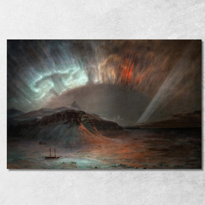 Aurora Boreale Frederic Edwin Church fec1 quadro stampato su tela