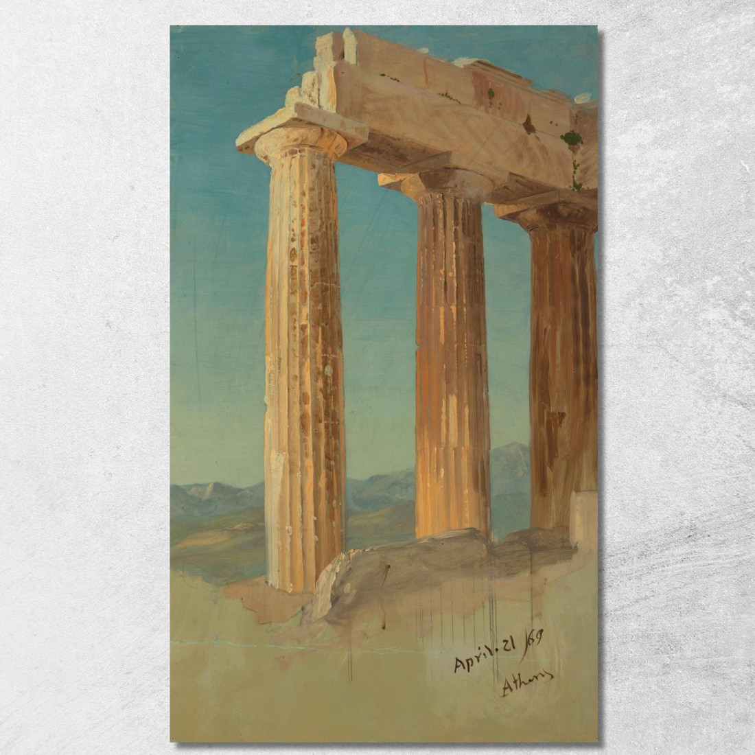 Colonne Del Partenone Atene Frederic Edwin Church fec6 quadro stampato su tela