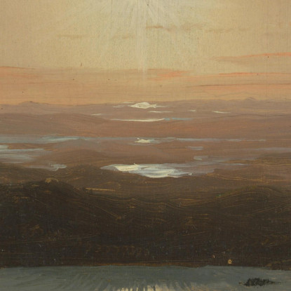 Eagle Lake Visto Da Cadillac Mountain Mount Desert Island Maine Frederic Edwin Church fec10 quadro stampato su tela