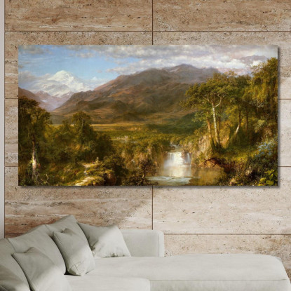 Cuore Delle Ande Frederic Edwin Church fec12 quadro stampato su tela
