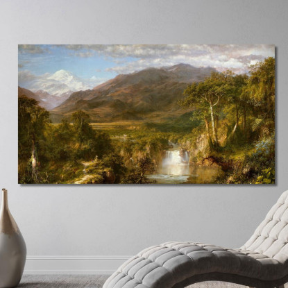 Cuore Delle Ande Frederic Edwin Church fec12 quadro stampato su tela