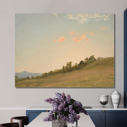 Collina A Hudson New York Frederic Edwin Church fec13 quadro stampato su tela