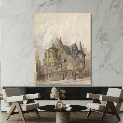 Hôtel De Sens Parigi Frederic Edwin Church fec17 quadro stampato su tela