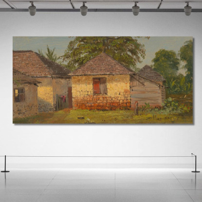 Case 'Mt. Salus' Frederic Edwin Church fec18 quadro stampato su tela