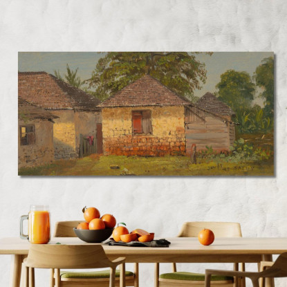 Case 'Mt. Salus' Frederic Edwin Church fec18 quadro stampato su tela