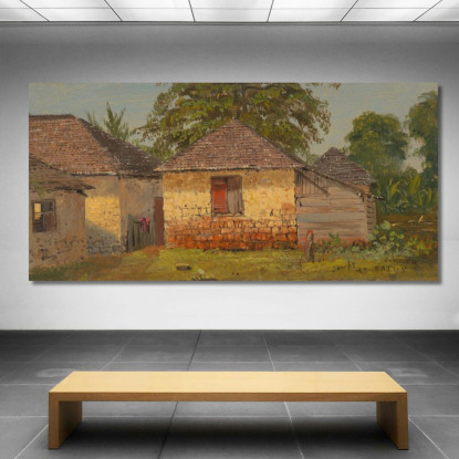 Case 'Mt. Salus' Frederic Edwin Church fec18 quadro stampato su tela