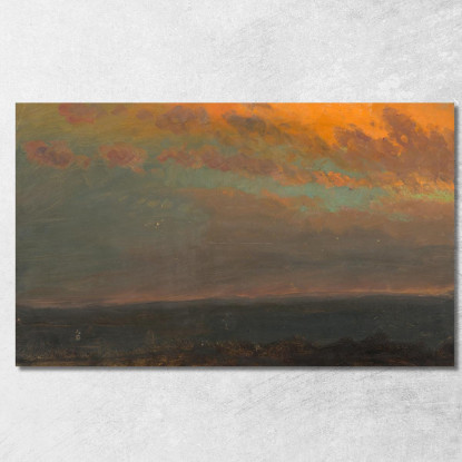 Valle Dell'Hudson Al Tramonto Frederic Edwin Church fec20 quadro stampato su tela