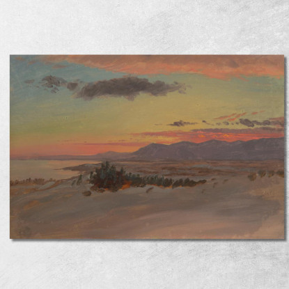 Valle Dell'Hudson In Inverno Vista Verso Sud-Ovest Da Olana Frederic Edwin Church fec21 quadro stampato su tela