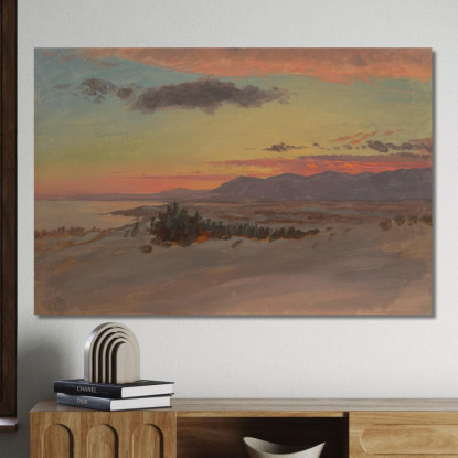 Valle Dell'Hudson In Inverno Vista Verso Sud-Ovest Da Olana Frederic Edwin Church fec21 quadro stampato su tela