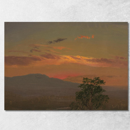 Paesaggio Al Tramonto Hudson N.Y. Frederic Edwin Church fec29 quadro stampato su tela