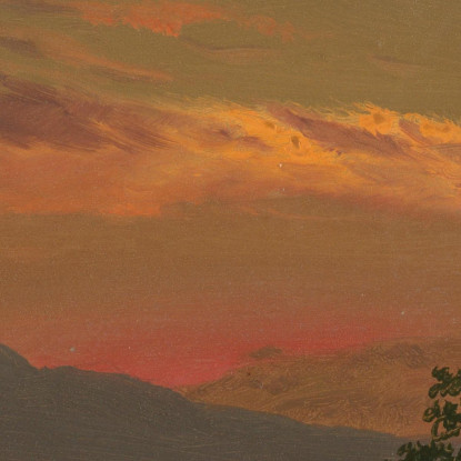 Paesaggio Al Tramonto Hudson N.Y. Frederic Edwin Church fec29 quadro stampato su tela