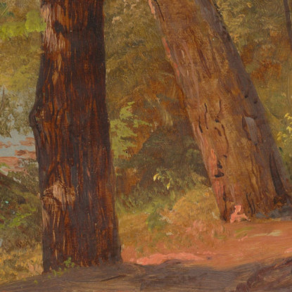 Paesaggio Dal Nord America: Strada Vicino A Un Lago Frederic Edwin Church fec32 quadro stampato su tela