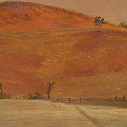 Paesaggio Con Bassa Collina E Campi Frederic Edwin Church fec37 quadro stampato su tela