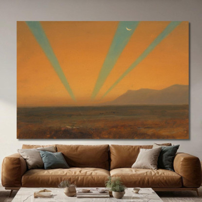 Paesaggio Con Tramonto Frederic Edwin Church fec38 quadro stampato su tela