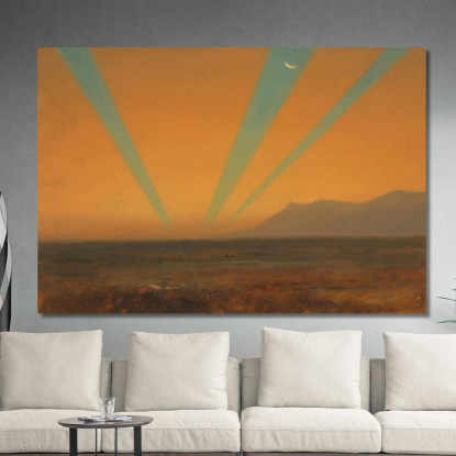 Paesaggio Con Tramonto Frederic Edwin Church fec38 quadro stampato su tela