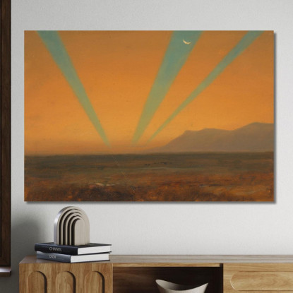 Paesaggio Con Tramonto Frederic Edwin Church fec38 quadro stampato su tela