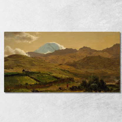 Monte Chimborazo Ecuador Frederic Edwin Church fec45 quadro stampato su tela
