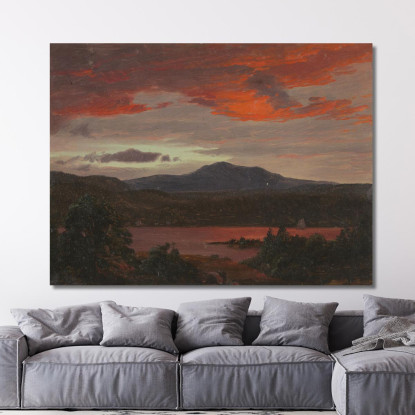 Monte Katahdin Dal Lago Katahdin Maine Frederic Edwin Church fec46 quadro stampato su tela